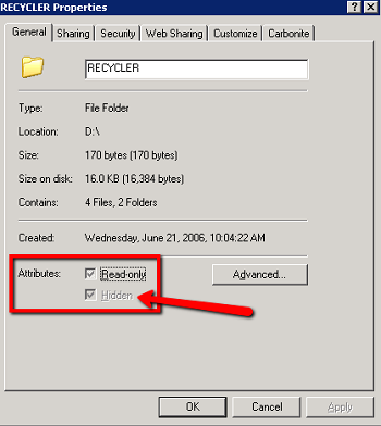 Files and Folder Missing - Hidden Attribute Disabled.